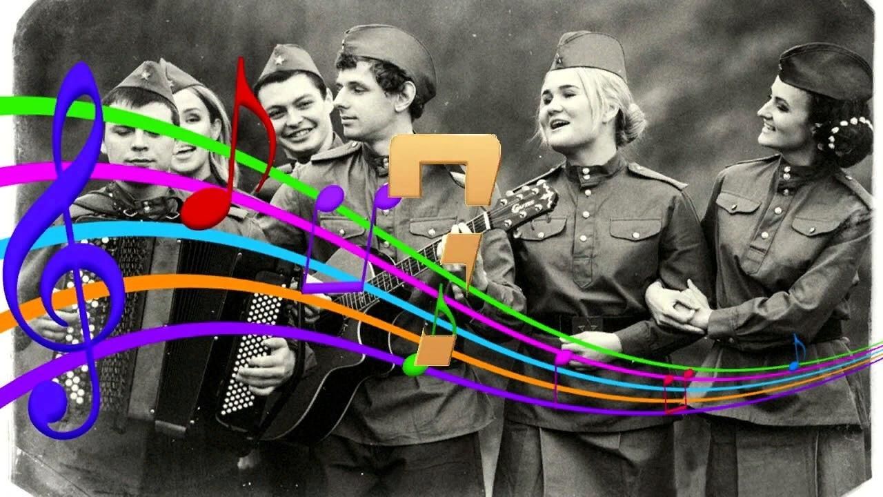 Военные песни у фонтана.